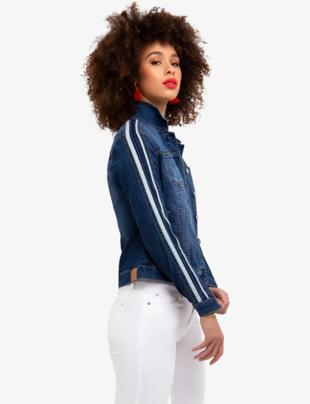 RACING STRIPES DENIM JACKET sold by U.S. Polo Assn.