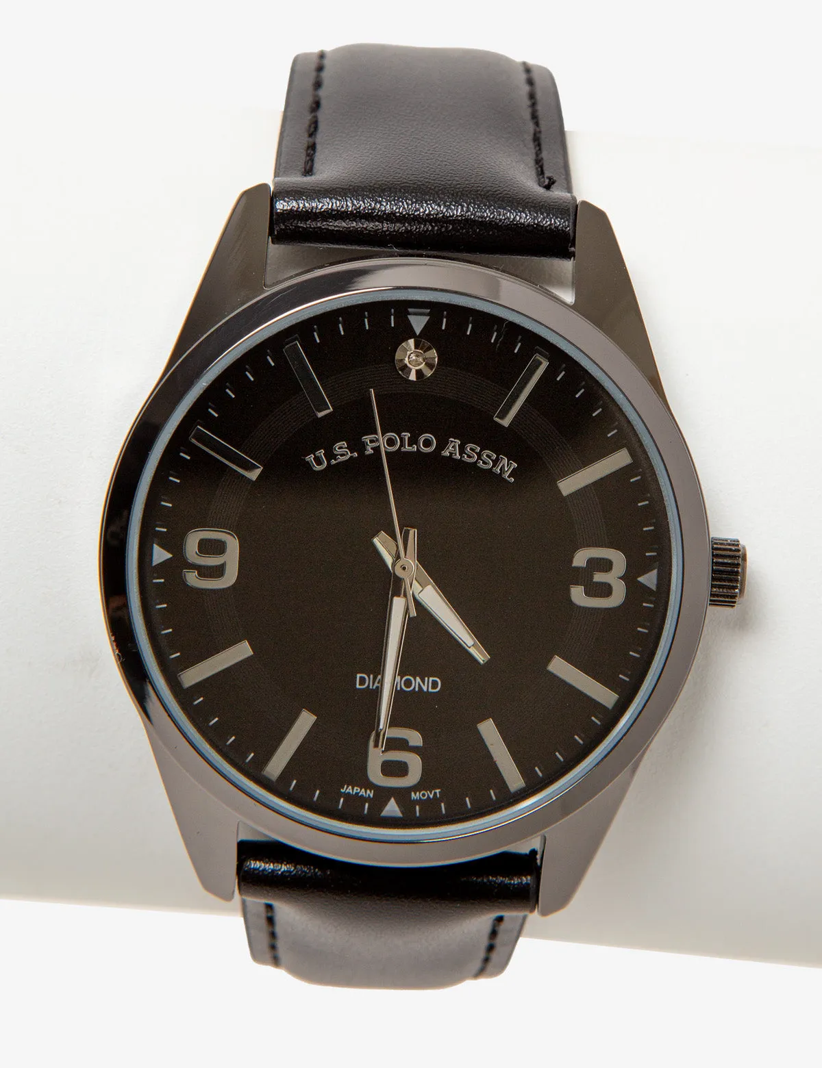 HIS AND HERS BLACK STRAP DIAMOND WATCH SET sold by U.S. Polo Assn. product image thumbnail 2