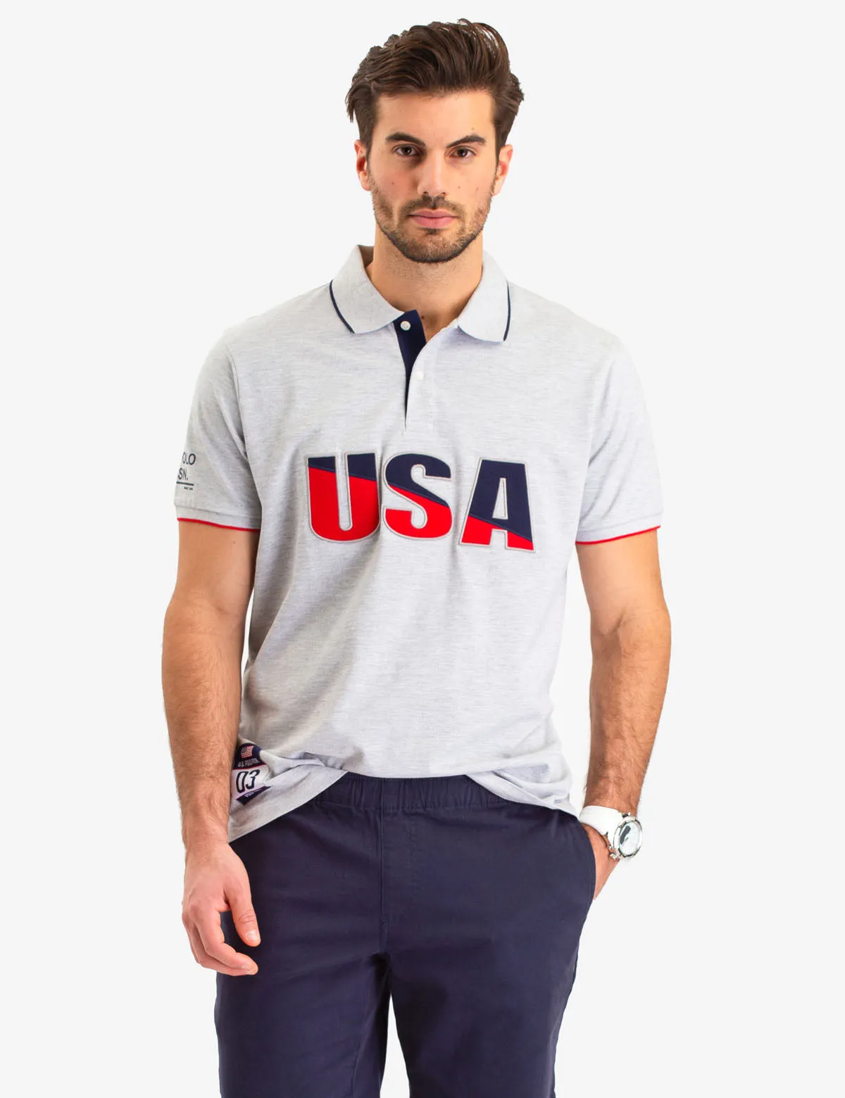 USA APPLIQUED LOGO POLO SHIRT sold by U.S. Polo Assn.