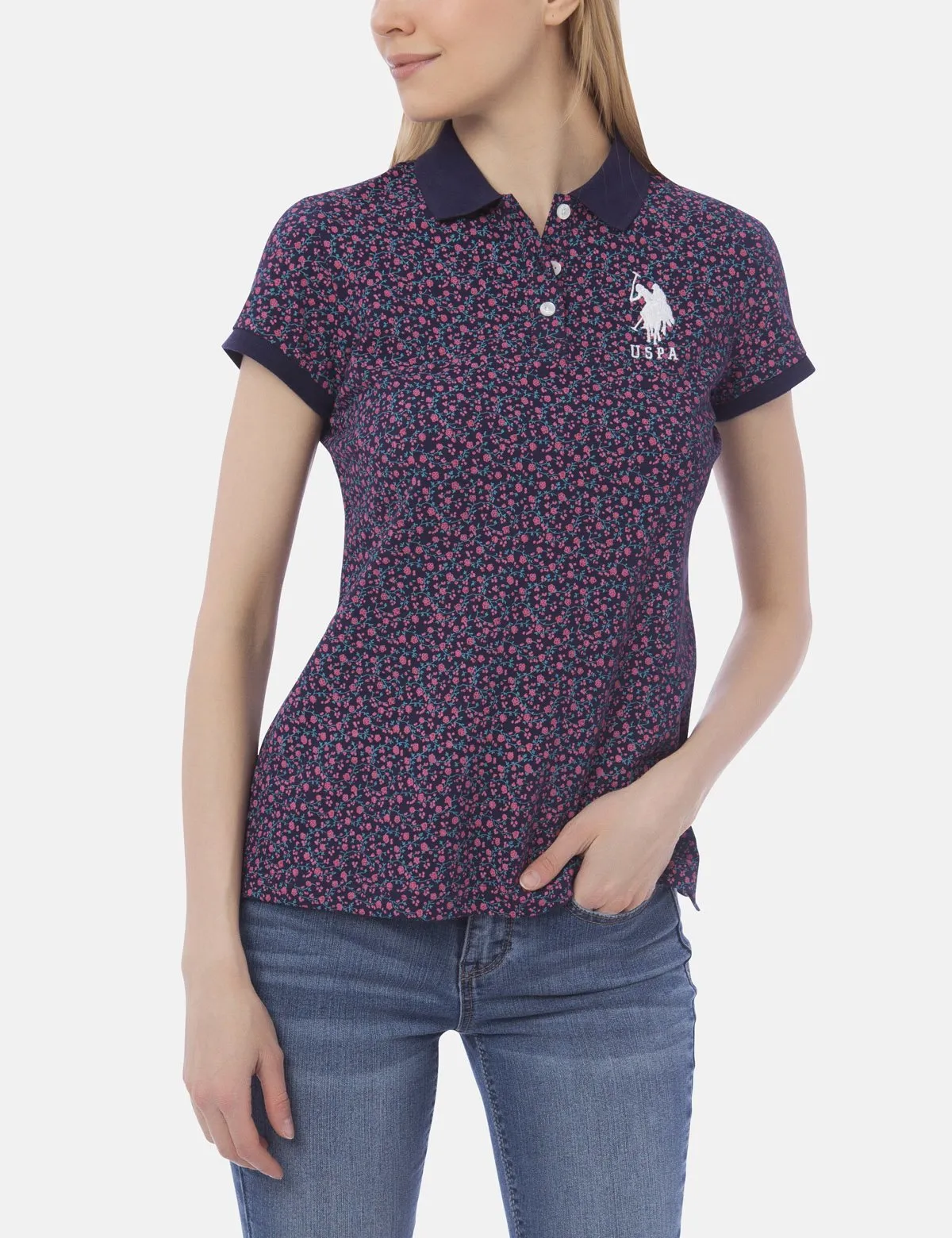 FLORAL PRINTED POLO SHIRT sold by U.S. Polo Assn.