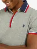 SIGNATURE STRIPE RIB TIPPED TRIM POLO SHIRT sold by U.S. Polo Assn.