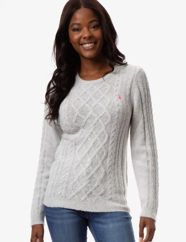 MIXED CABLE CREW NECK SWEATER sold by U.S. Polo Assn.