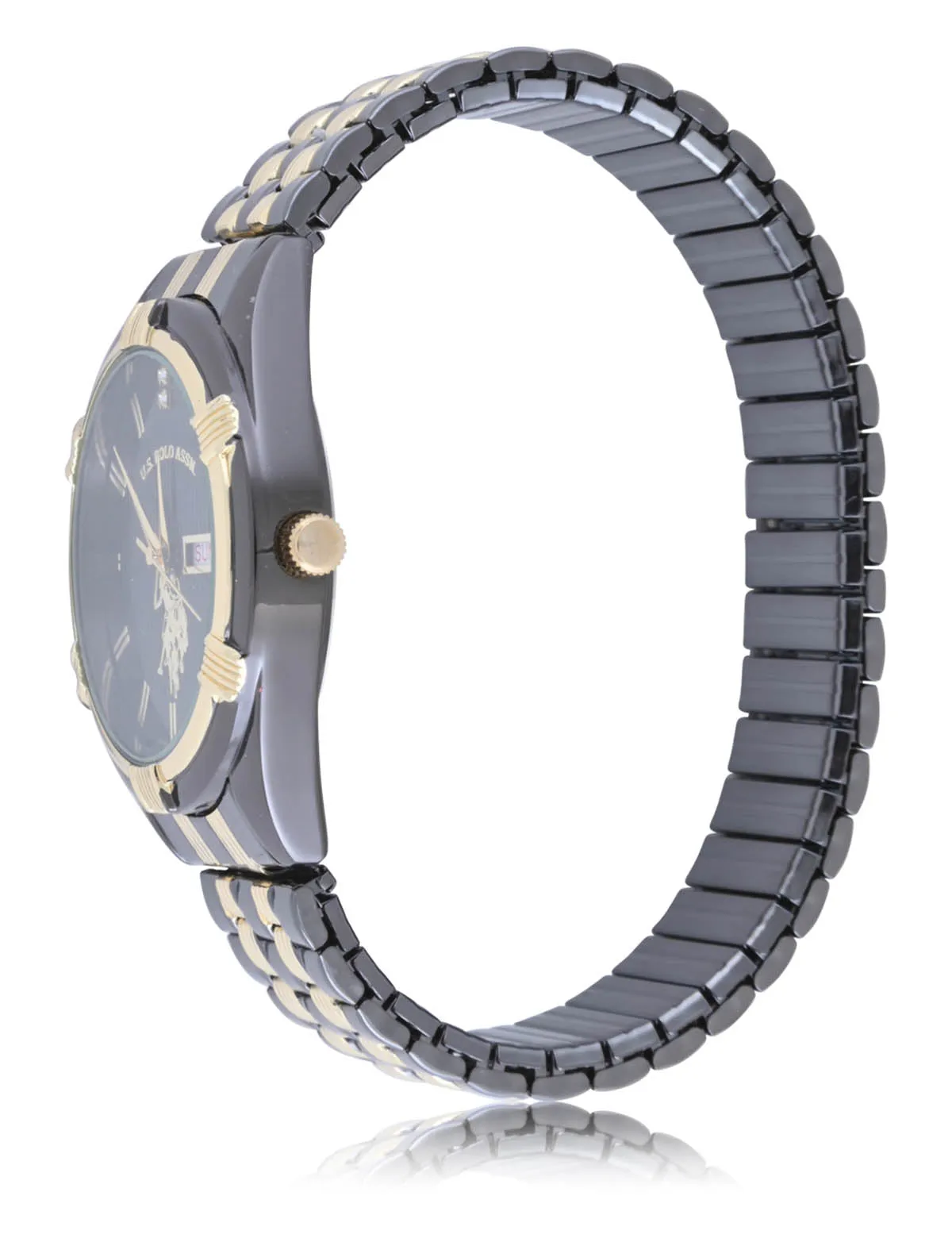 MEN'S GOLD ACCENT LINK ANALOG WATCH sold by U.S. Polo Assn. product image thumbnail 4