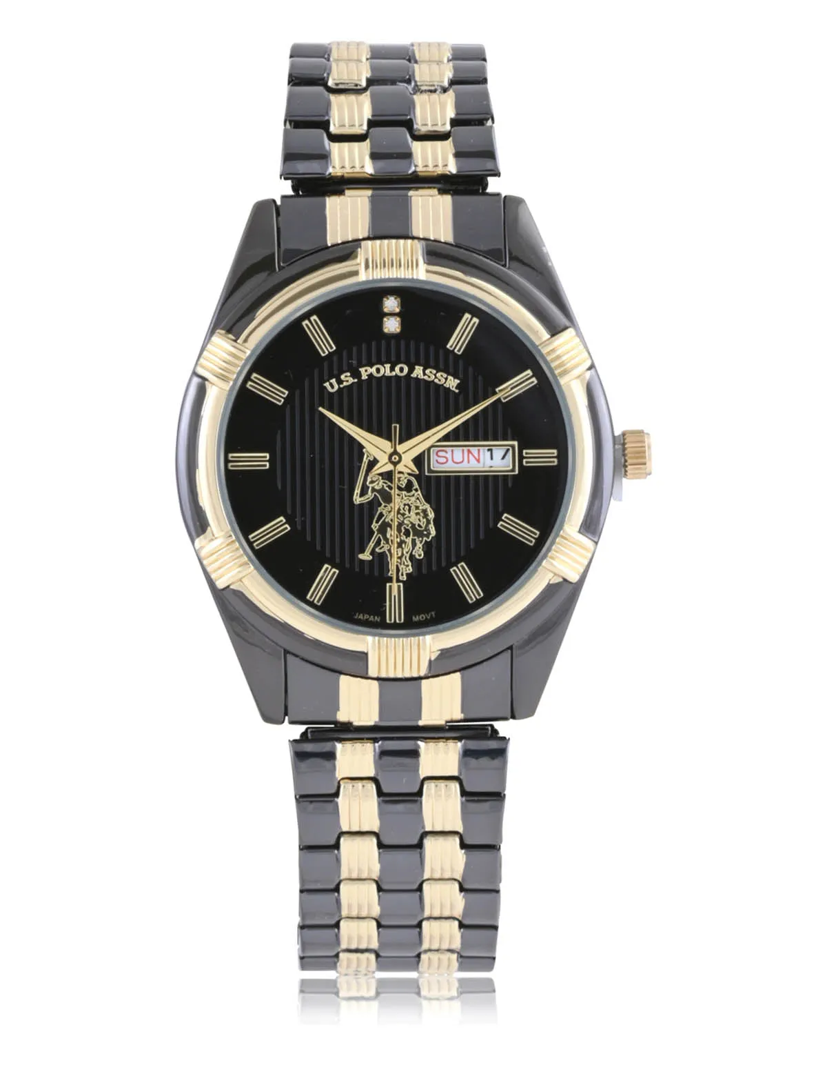 MEN'S GOLD ACCENT LINK ANALOG WATCH sold by U.S. Polo Assn. product image thumbnail 3