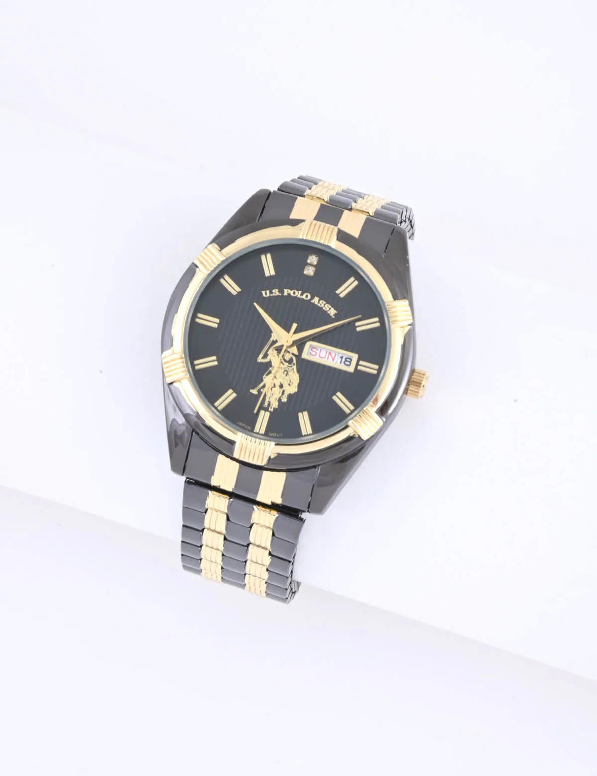 MEN'S GOLD ACCENT LINK ANALOG WATCH sold by U.S. Polo Assn.