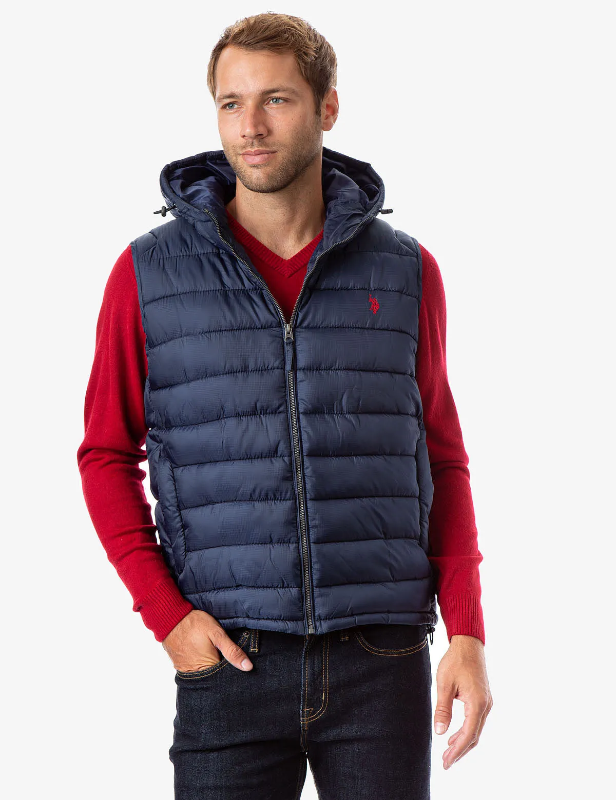 PUFFER VEST WITH HOOD sold by U.S. Polo Assn.