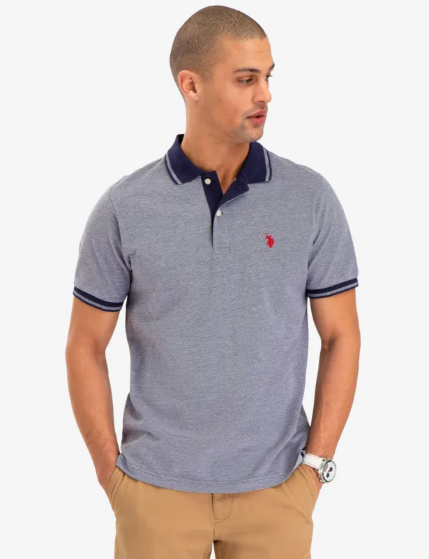 BIRDSEYE CONTRAST COLLAR POLO SHIRT sold by U.S. Polo Assn.
