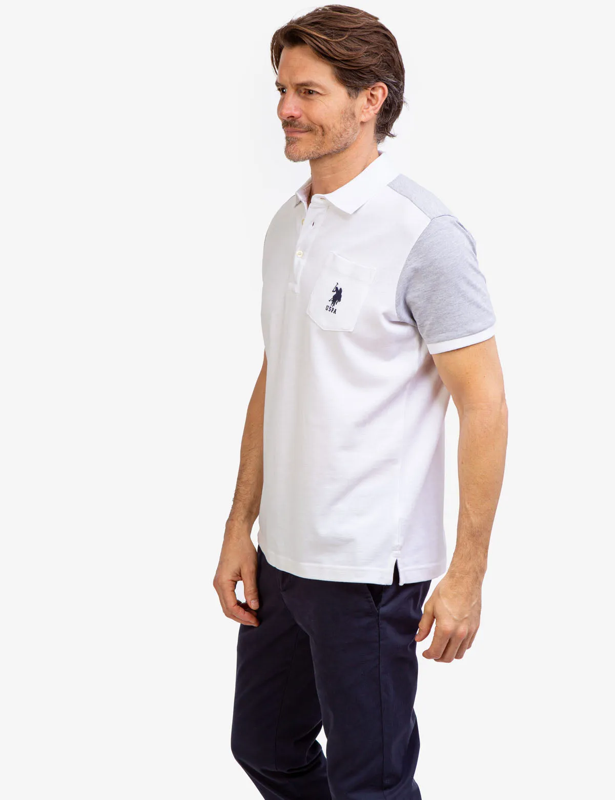 COLORBLOCK PIQUE POLO SHIRT WITH POCKET sold by U.S. Polo Assn. product image thumbnail 3