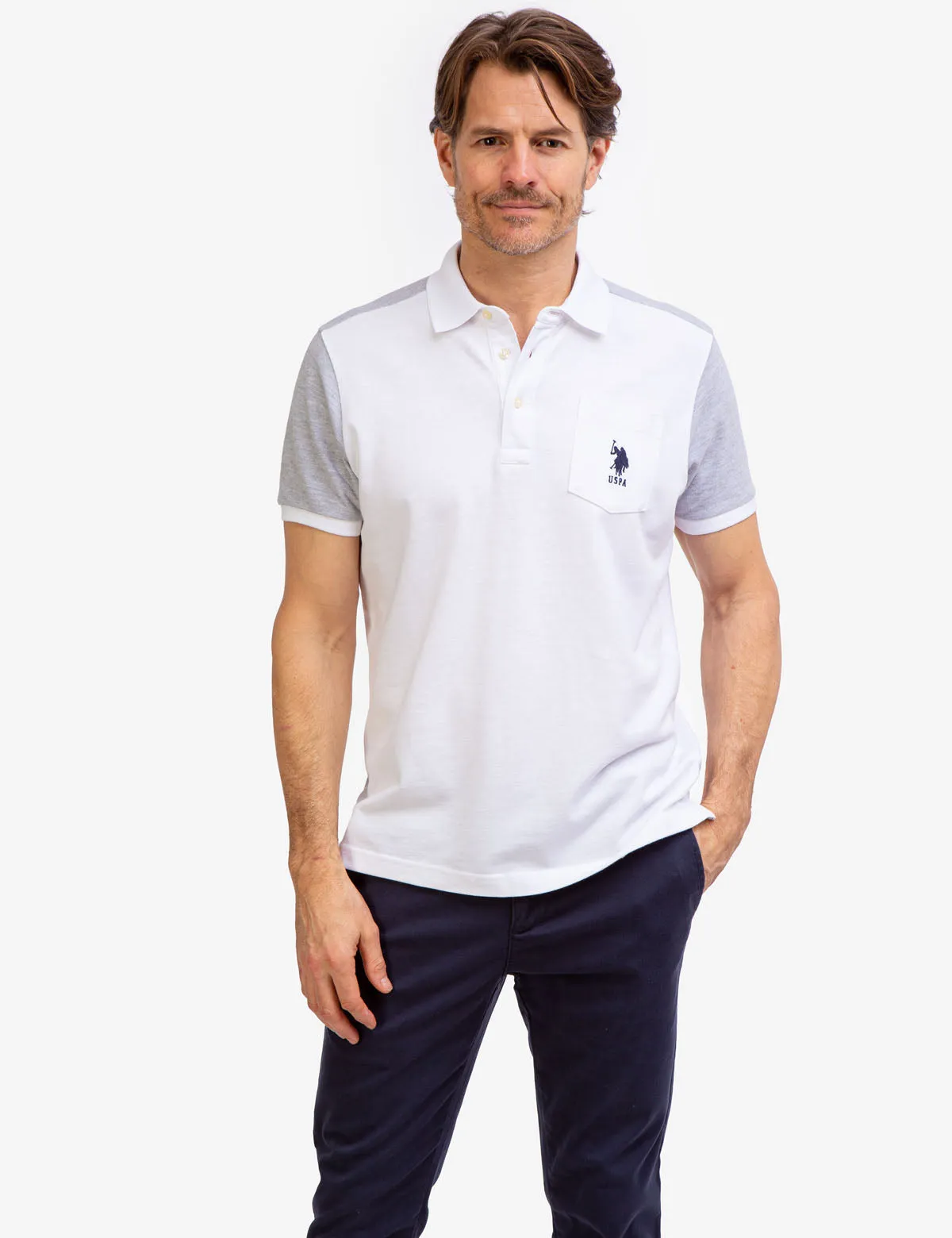 COLORBLOCK PIQUE POLO SHIRT WITH POCKET sold by U.S. Polo Assn. product image thumbnail 2