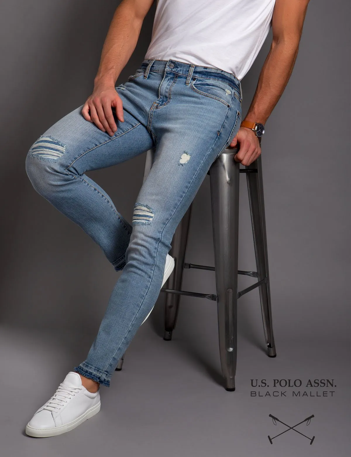 BLACK MALLET SKINNY FIT DENIM sold by U.S. Polo Assn. product image thumbnail 2