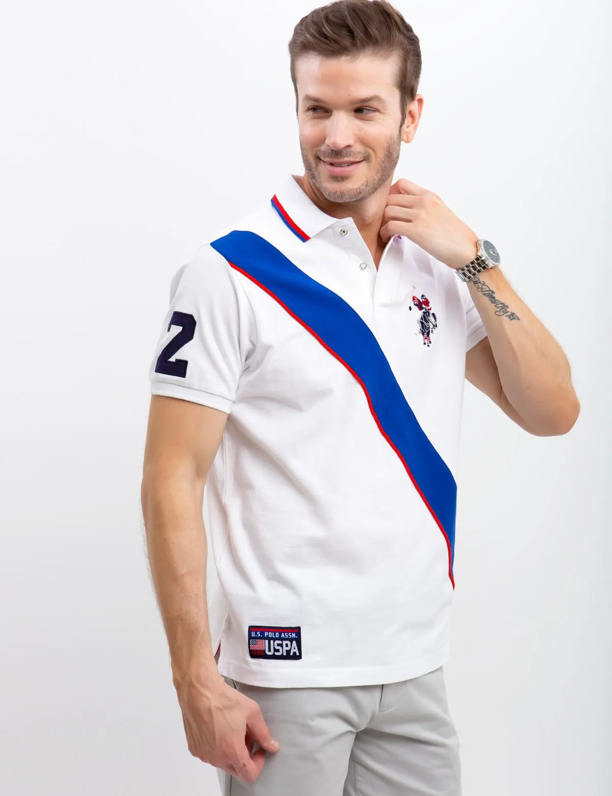 DIAGONAL STRIPE POLO SHIRT sold by U.S. Polo Assn. product image thumbnail 5