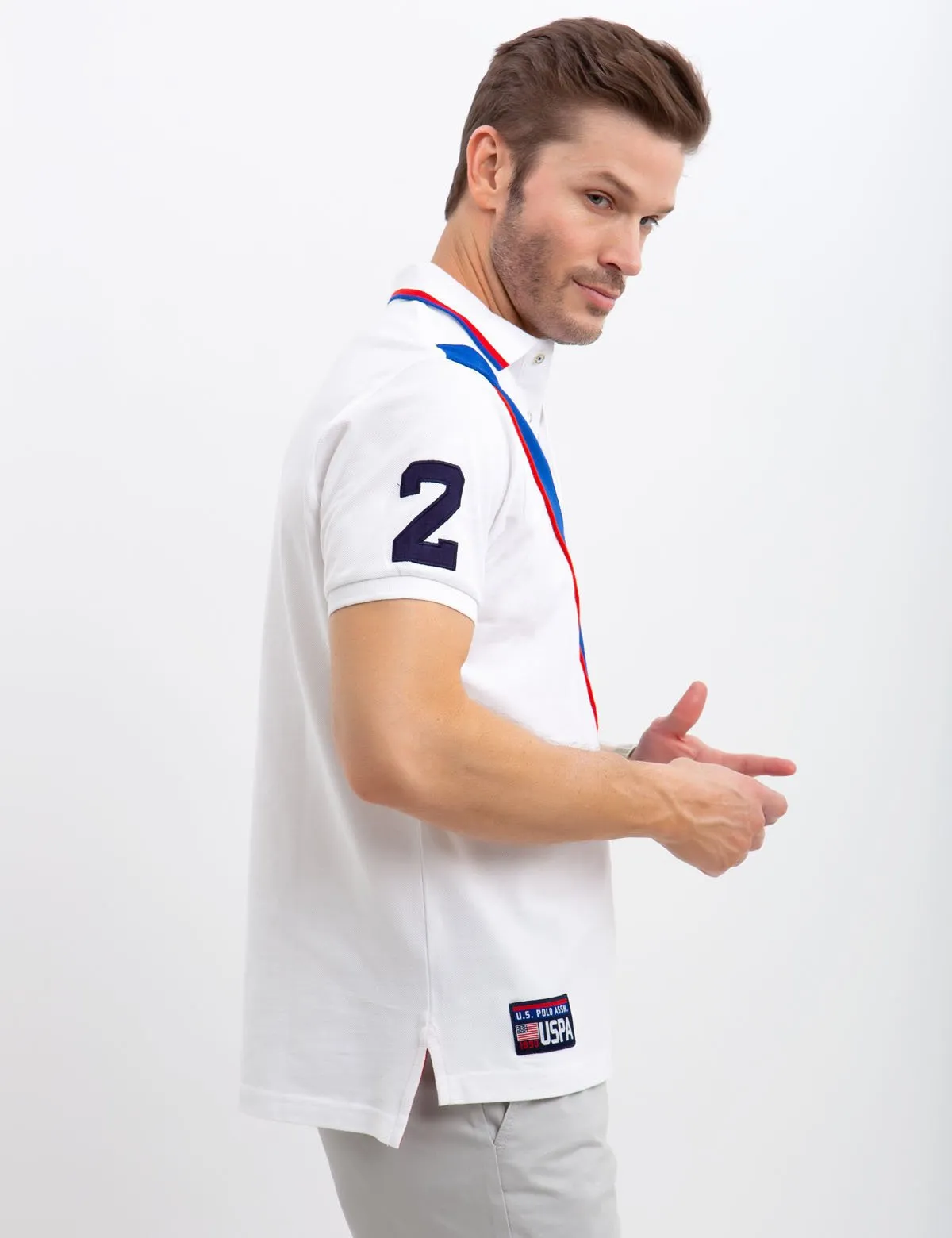 DIAGONAL STRIPE POLO SHIRT sold by U.S. Polo Assn. product image thumbnail 4