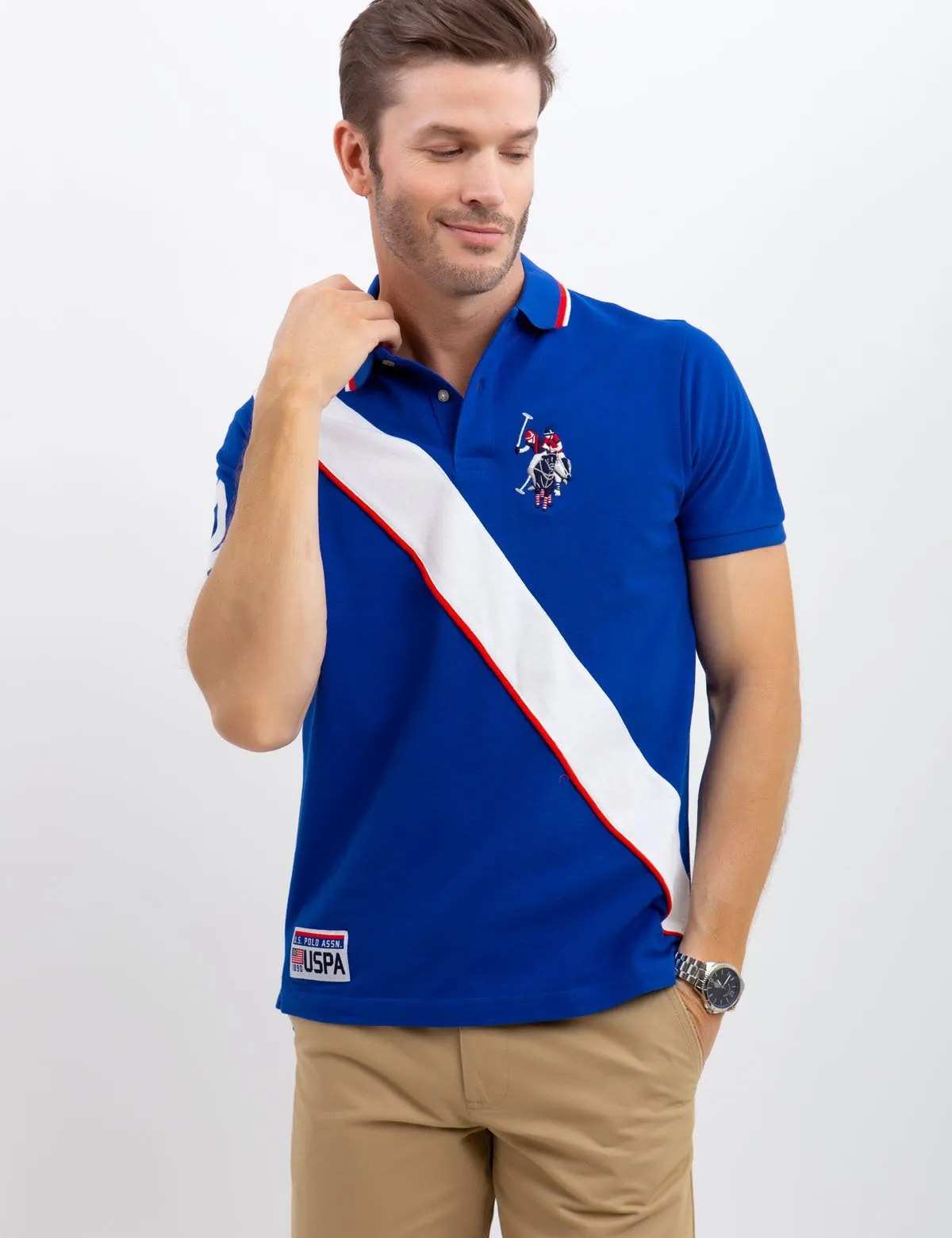 DIAGONAL STRIPE POLO SHIRT sold by U.S. Polo Assn.
