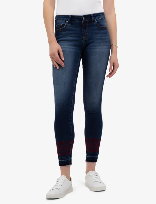 REPREVE® MID RISE SKINNY EMBROIDERED JEANS sold by U.S. Polo Assn.