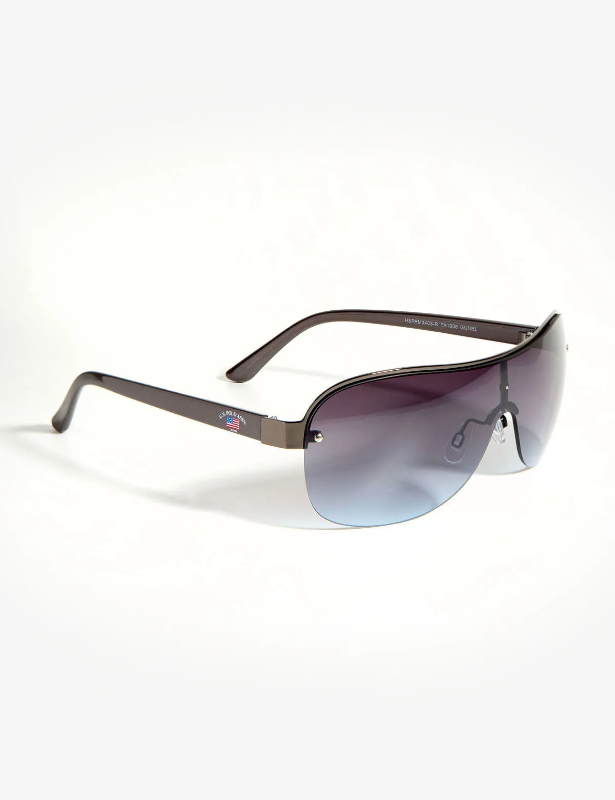 WIDE SHIELD METAL RIM SUNGLASSES sold by U.S. Polo Assn. product image thumbnail 2