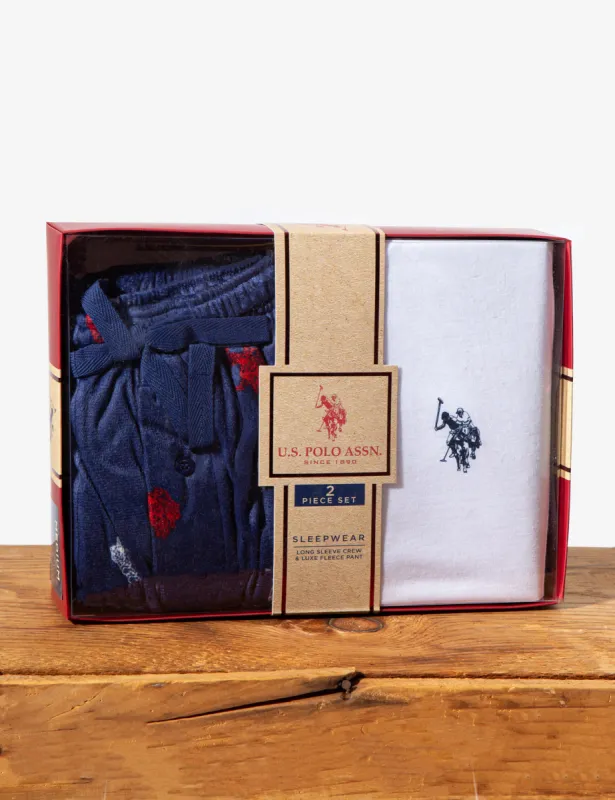JERSEY TOP AND LUXE FLEECE PANT SET sold by U.S. Polo Assn.