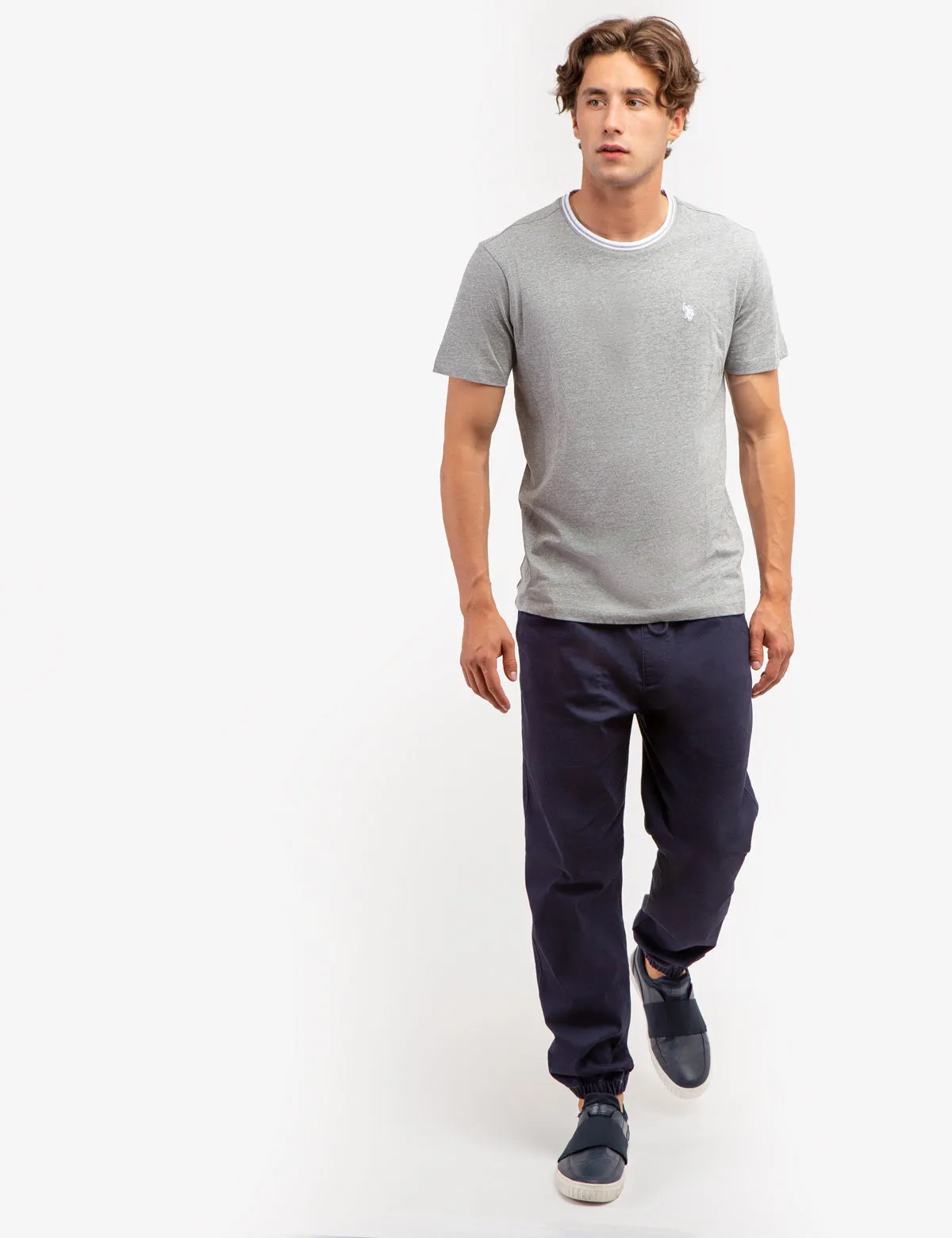 TIPPED CREW NECK COLLAR T-SHIRT sold by U.S. Polo Assn. product image thumbnail 5