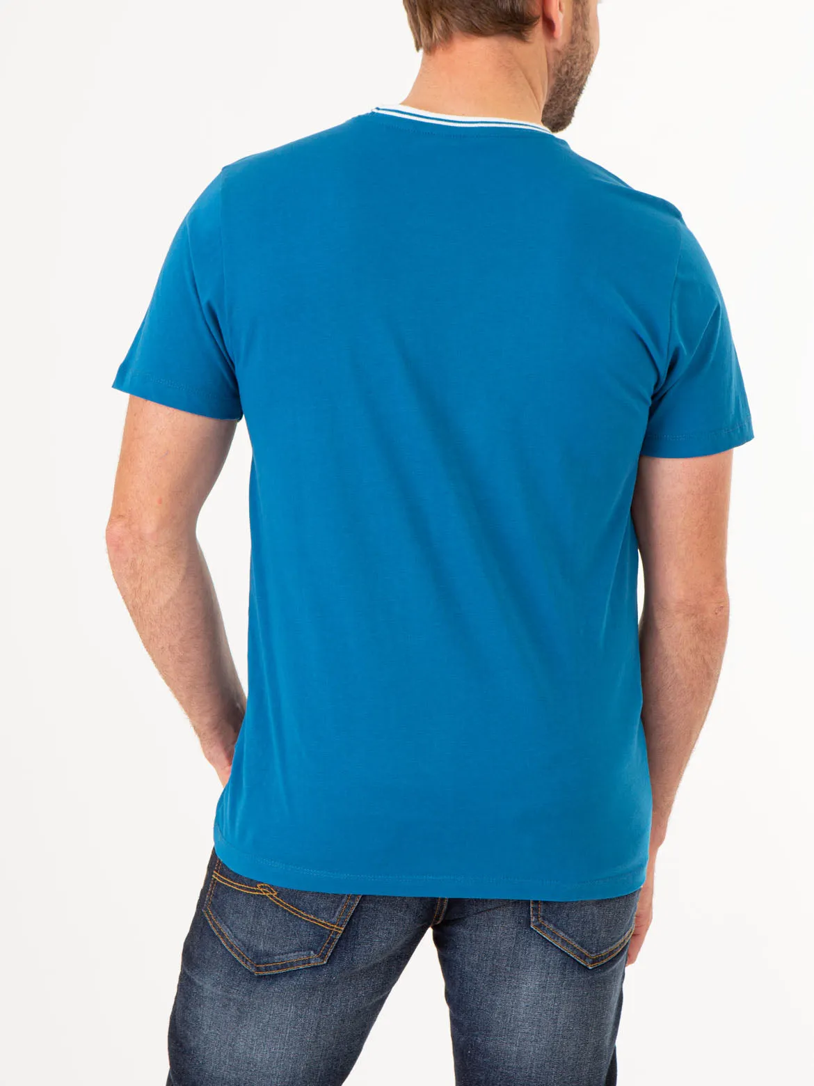 TIPPED CREW NECK COLLAR T-SHIRT sold by U.S. Polo Assn. product image thumbnail 3
