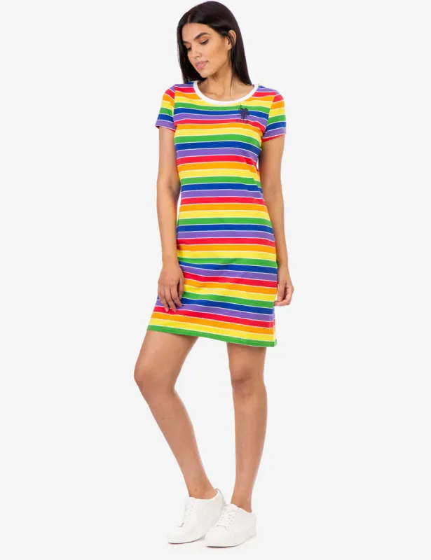 RAINBOW STRIPE DRESS sold by U.S. Polo Assn.