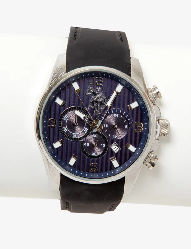 MEN'S EXCLUSIVE BLACK AND BLUE DIAL WATCH sold by U.S. Polo Assn.