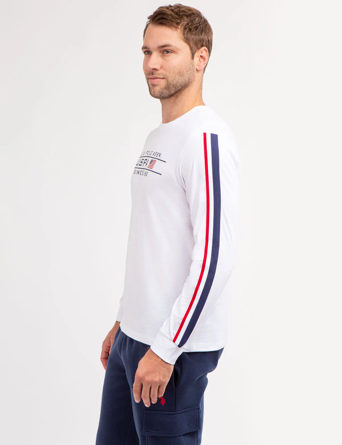 SIGNATURE STRIPE GRAPHIC LONG SLEEVE T-SHIRT sold by U.S. Polo Assn. product image thumbnail 4
