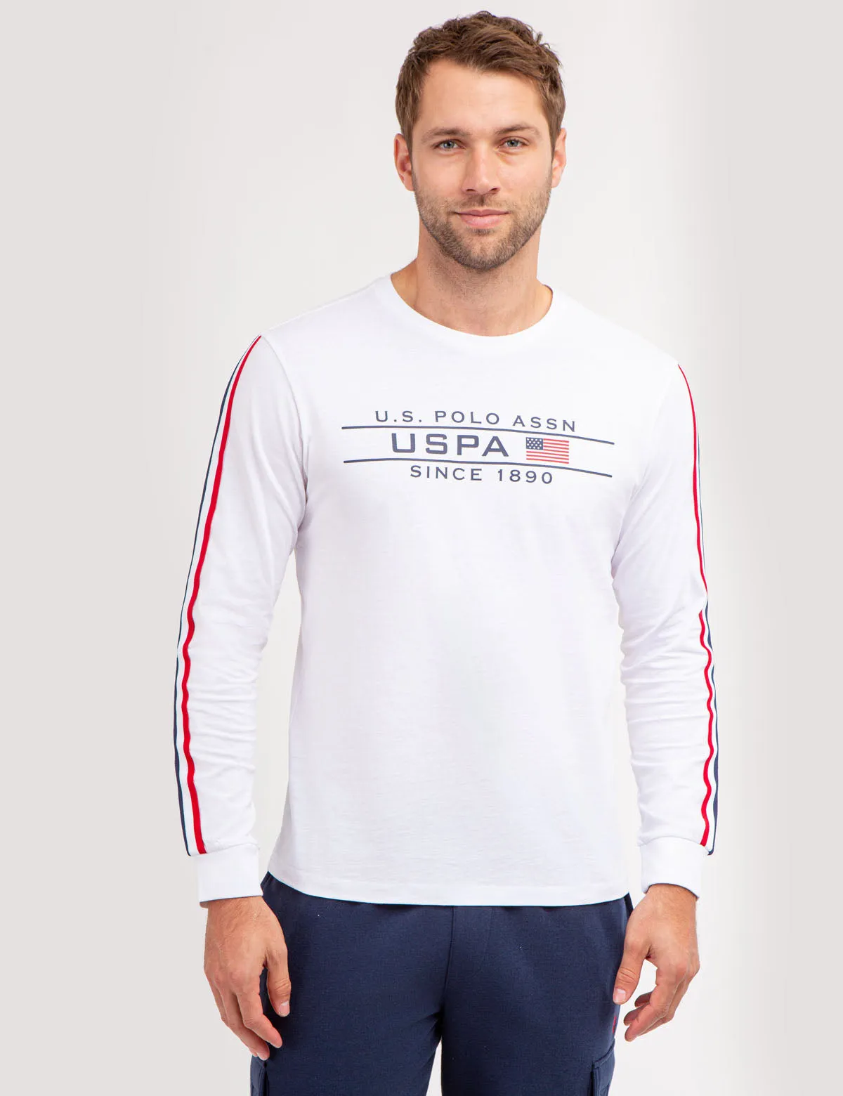 SIGNATURE STRIPE GRAPHIC LONG SLEEVE T-SHIRT sold by U.S. Polo Assn.
