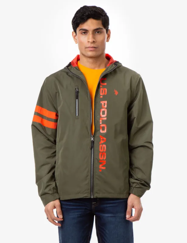 HOODED STRIPE WINDBREAKER sold by U.S. Polo Assn.