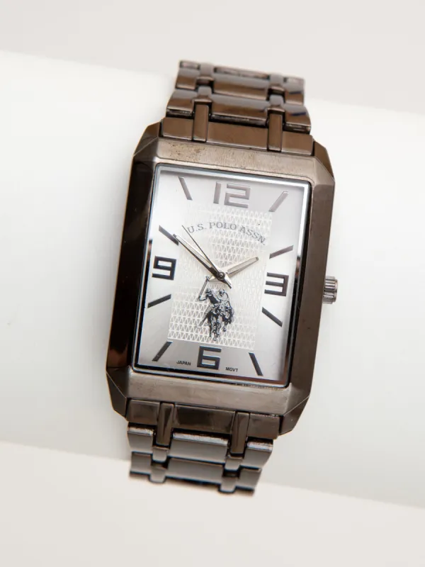 MEN'S SILVER SQUARE FACE WATCH sold by U.S. Polo Assn.