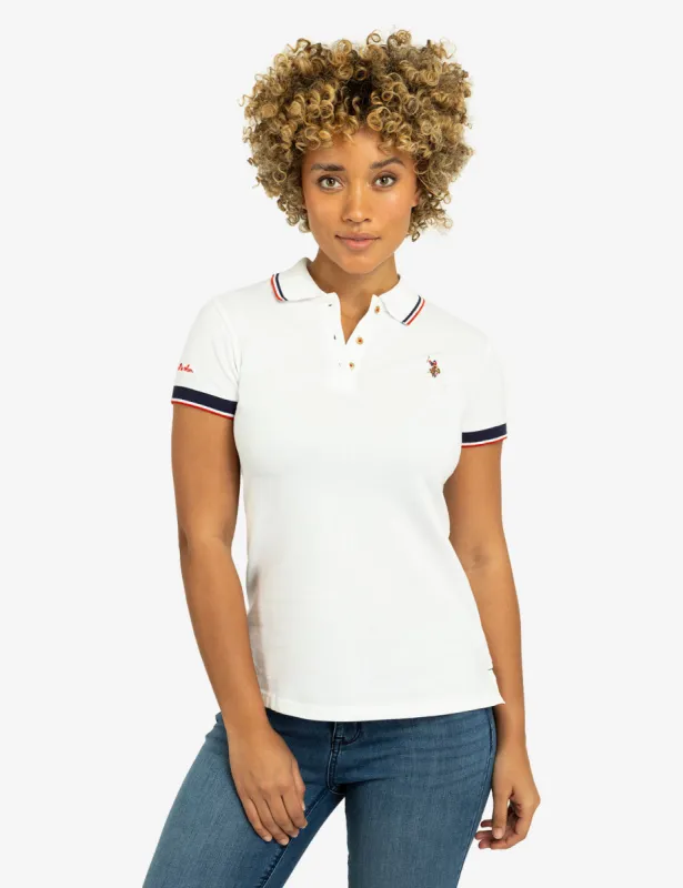 SIGNATURE STRIPE TIPPED POLO SHIRT sold by U.S. Polo Assn.