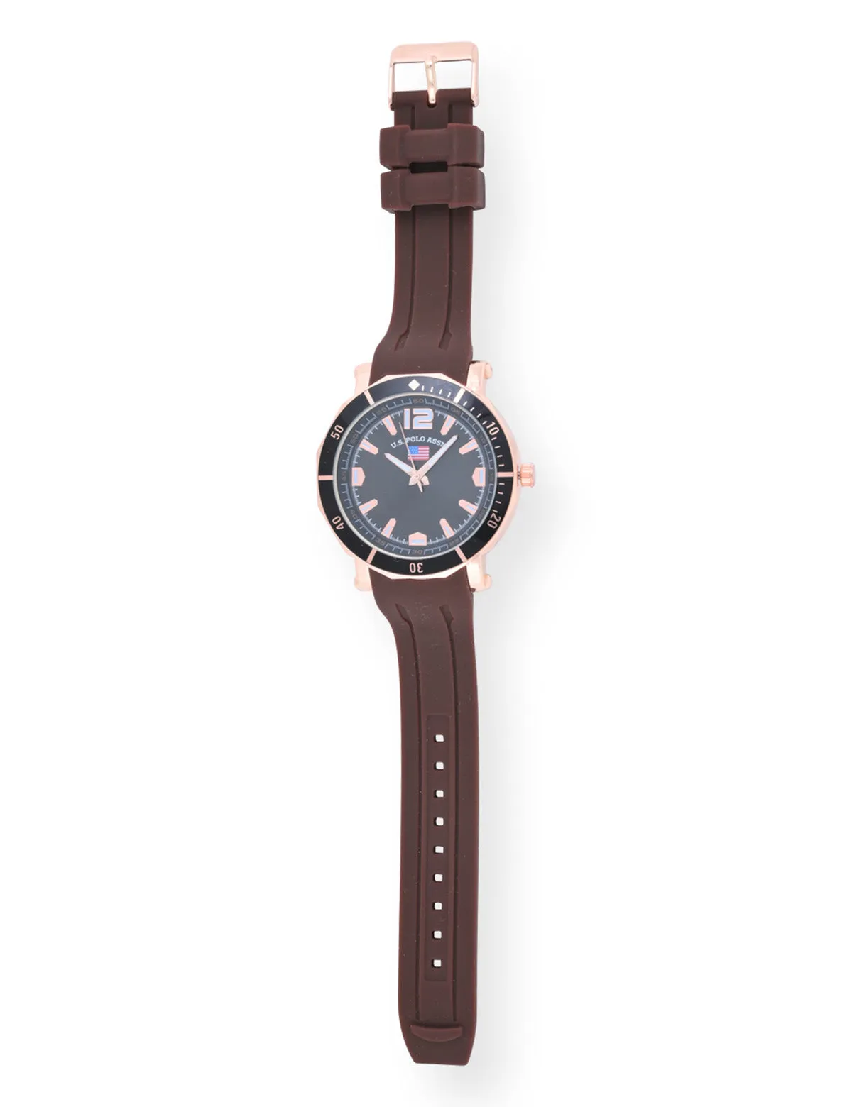 MEN'S BROWN STRAP AND BLACK DIAL WATCH sold by U.S. Polo Assn. product image thumbnail 4