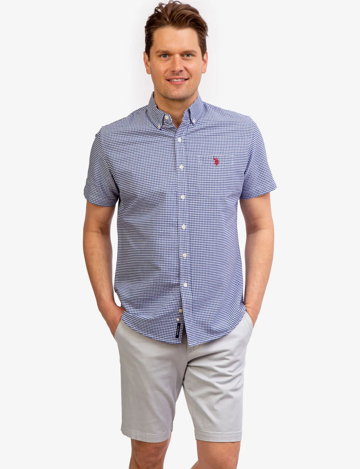 GINGHAM OXFORD SHORT SLEEVE SHIRT sold by U.S. Polo Assn. product image thumbnail 5