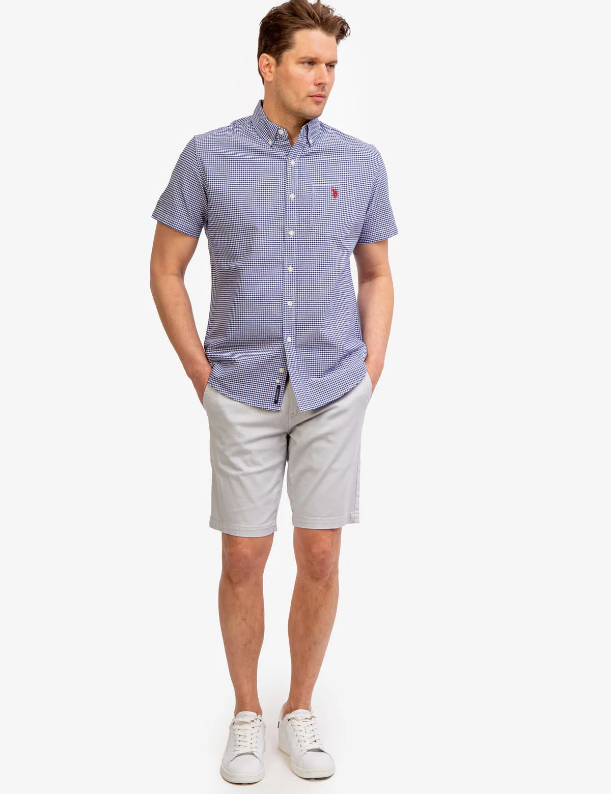 GINGHAM OXFORD SHORT SLEEVE SHIRT sold by U.S. Polo Assn. product image thumbnail 3