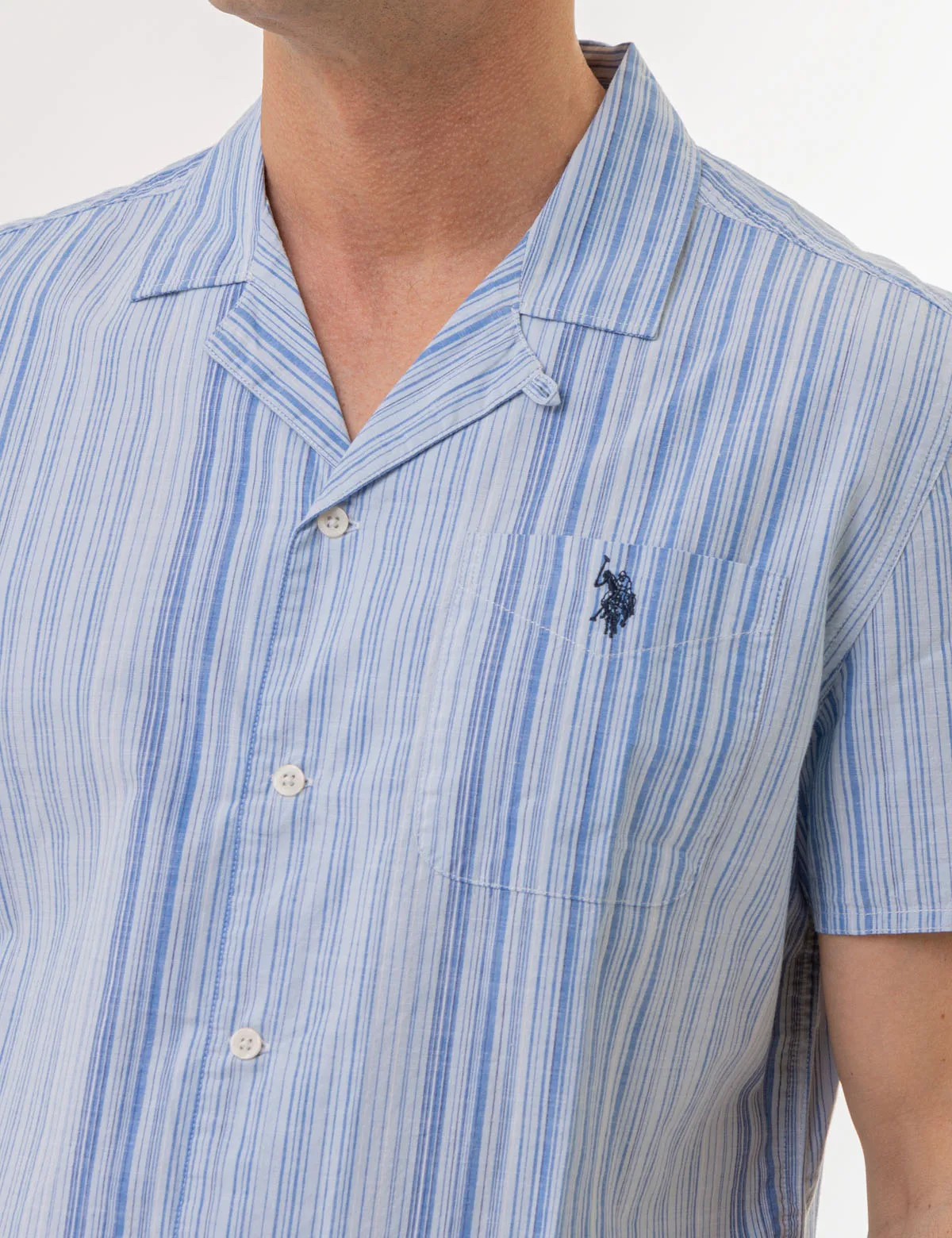 SLUB POPLIN SHORT SLEEVE SHIRT WITH POCKET sold by U.S. Polo Assn. product image thumbnail 4