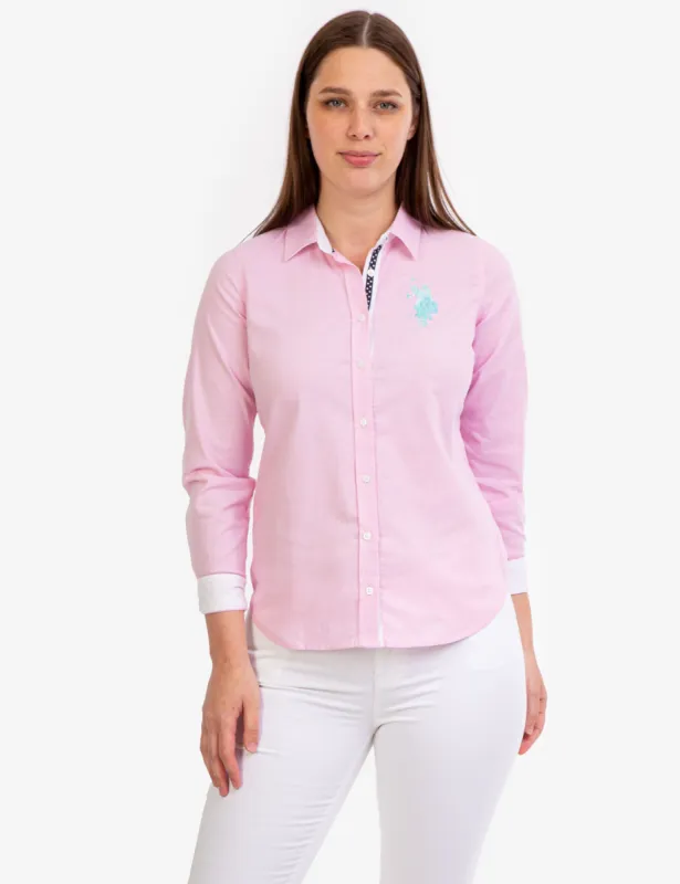 STRETCH OXFORD MULTI TONAL LOGO SHIRT sold by U.S. Polo Assn.