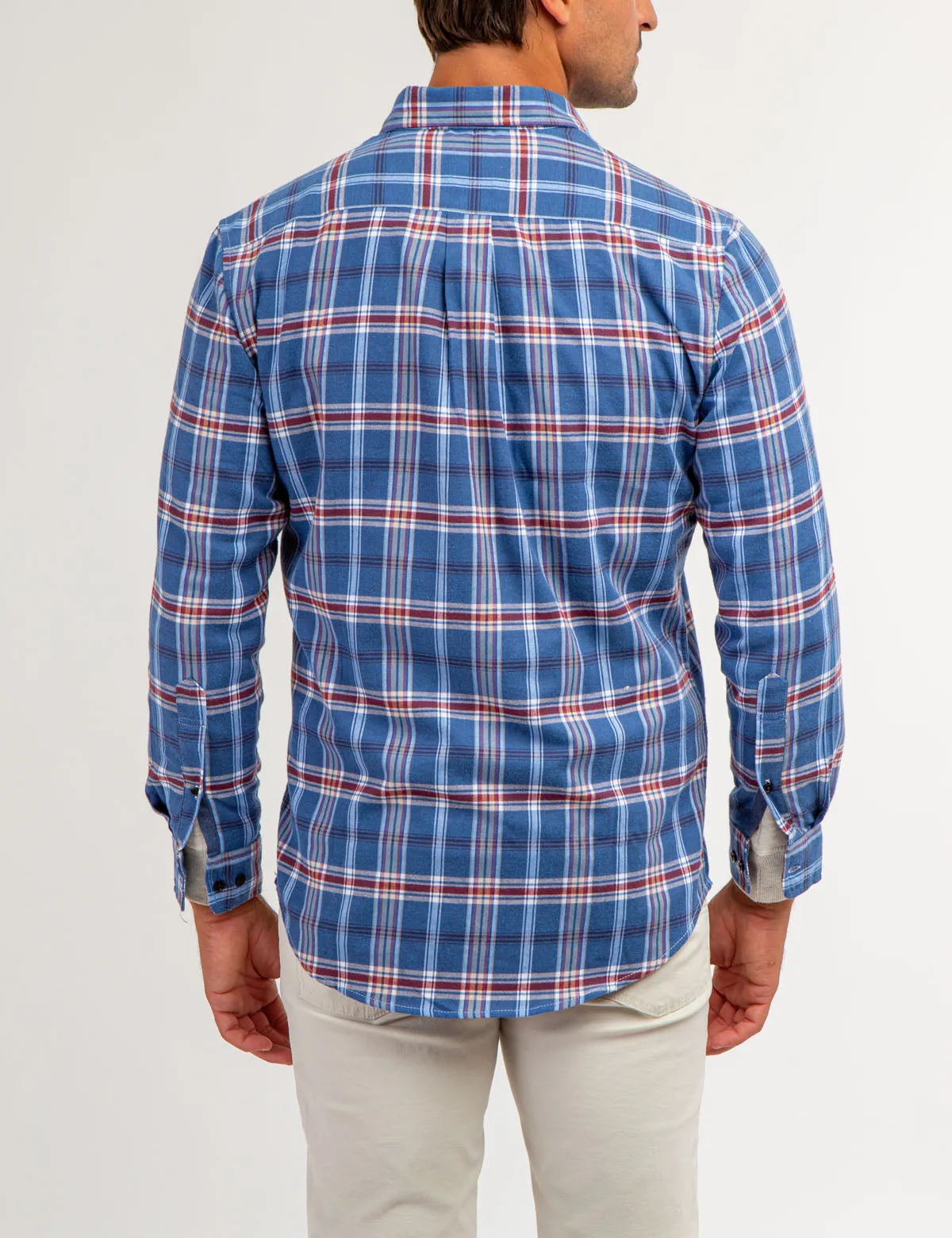 PLAID PEACHED TWILL LONG SLEEVE SHIRT sold by U.S. Polo Assn. product image thumbnail 3