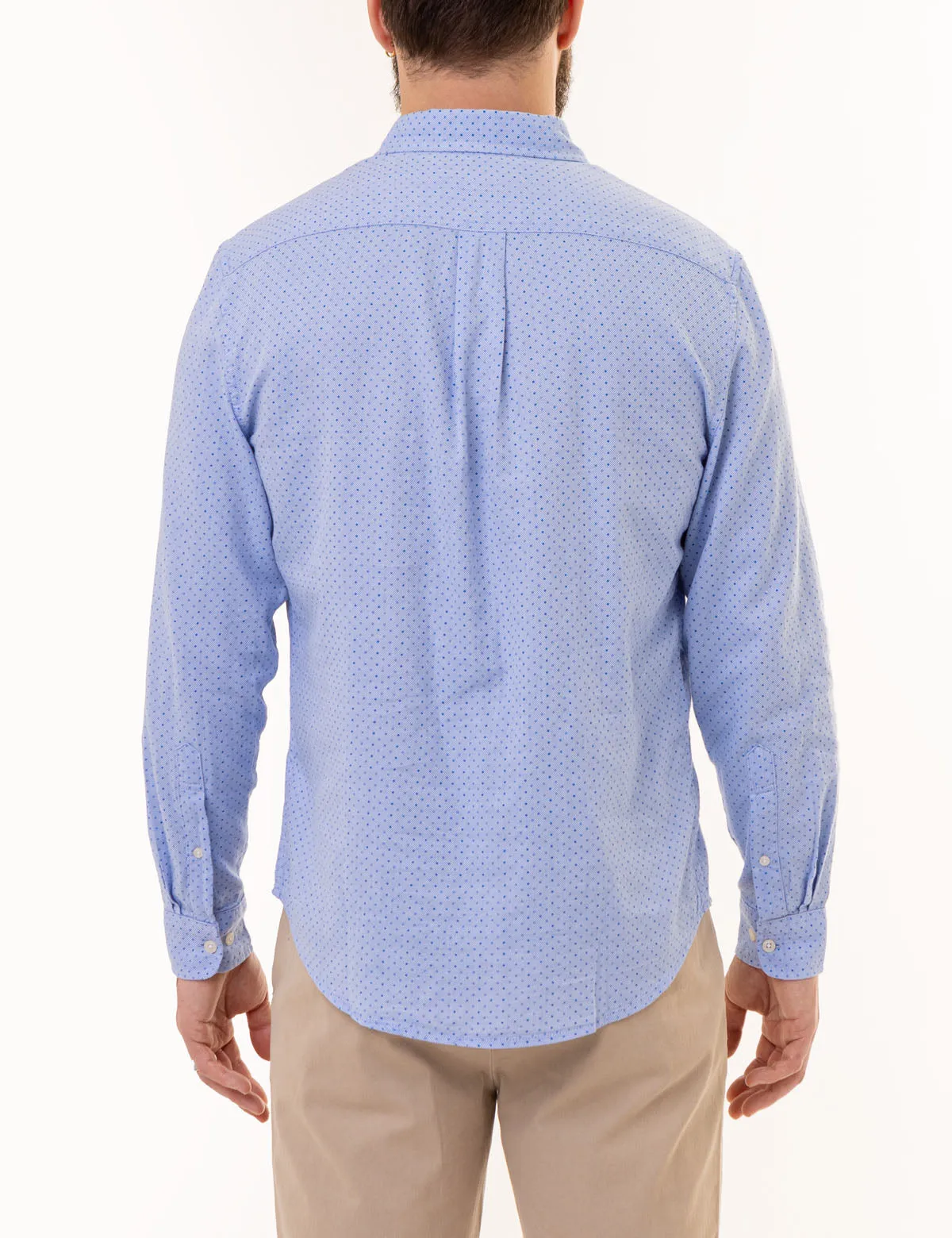 DOT PRINT ROYAL OXFORD LONG SLEEVE SHIRT sold by U.S. Polo Assn. product image thumbnail 3
