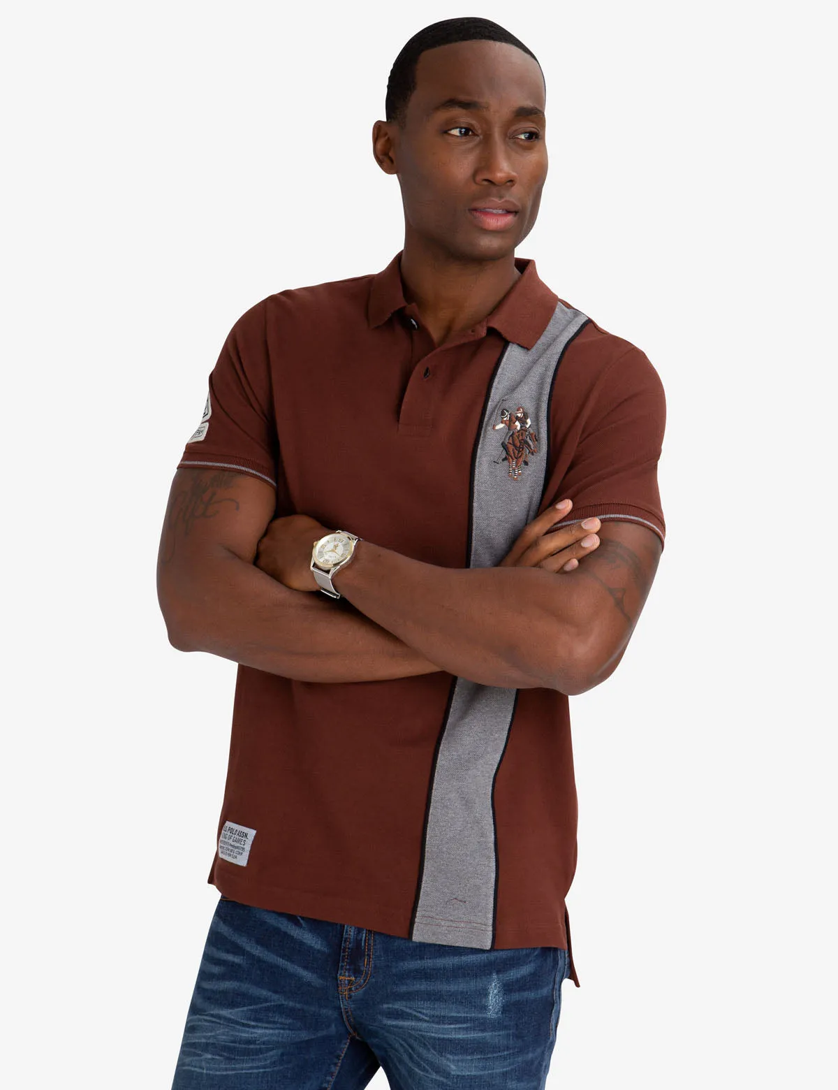 VERTICAL STRIPE POLO SHIRT sold by U.S. Polo Assn.