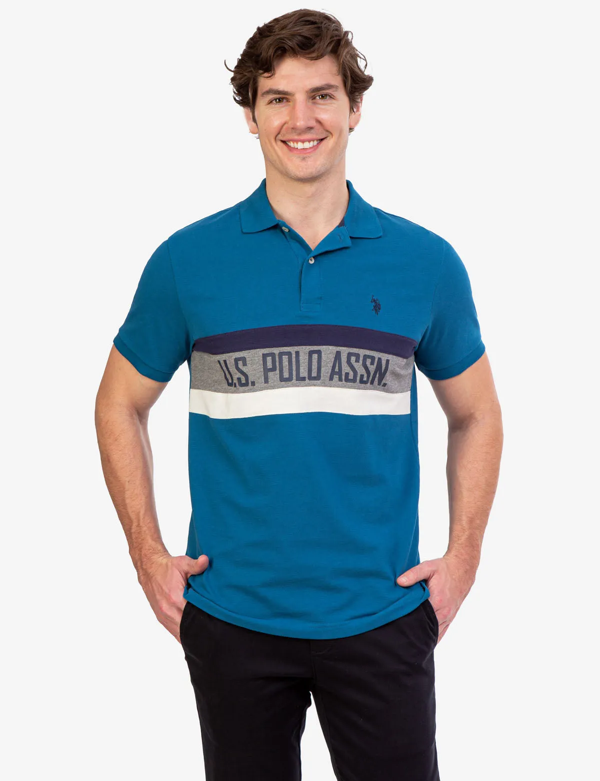 U.S. POLO ASSN. COLORBLOCK POLO SHIRT sold by U.S. Polo Assn.