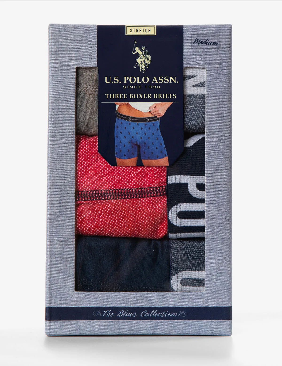 Blue Collection 3PK Stretch Boxer Brief sold by U.S. Polo Assn.