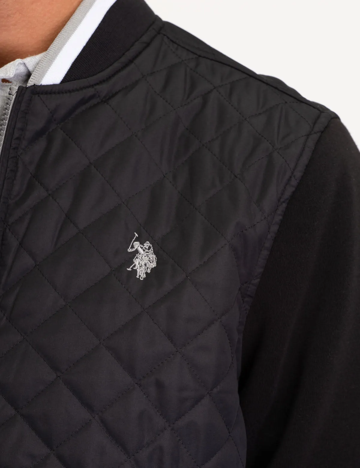 QUILTED KNIT SLEEVE JACKET sold by U.S. Polo Assn. product image thumbnail 3