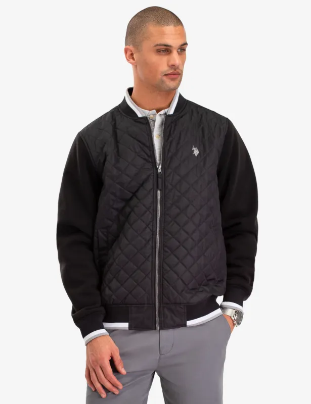 QUILTED KNIT SLEEVE JACKET sold by U.S. Polo Assn.