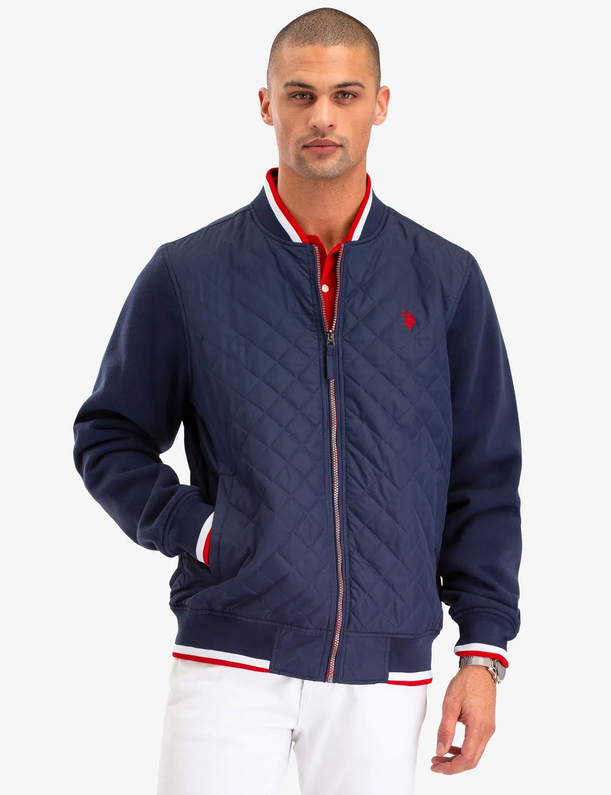 QUILTED KNIT SLEEVE JACKET sold by U.S. Polo Assn. product image thumbnail 5