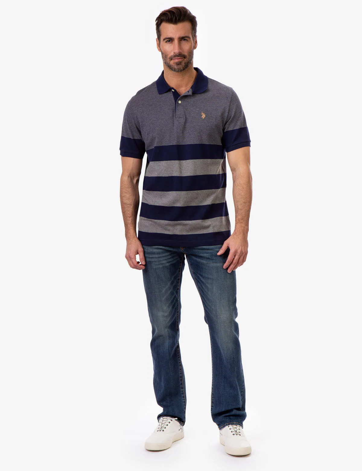 MULTI STRIPE PIQUE POLO SHIRT sold by U.S. Polo Assn. product image thumbnail 2