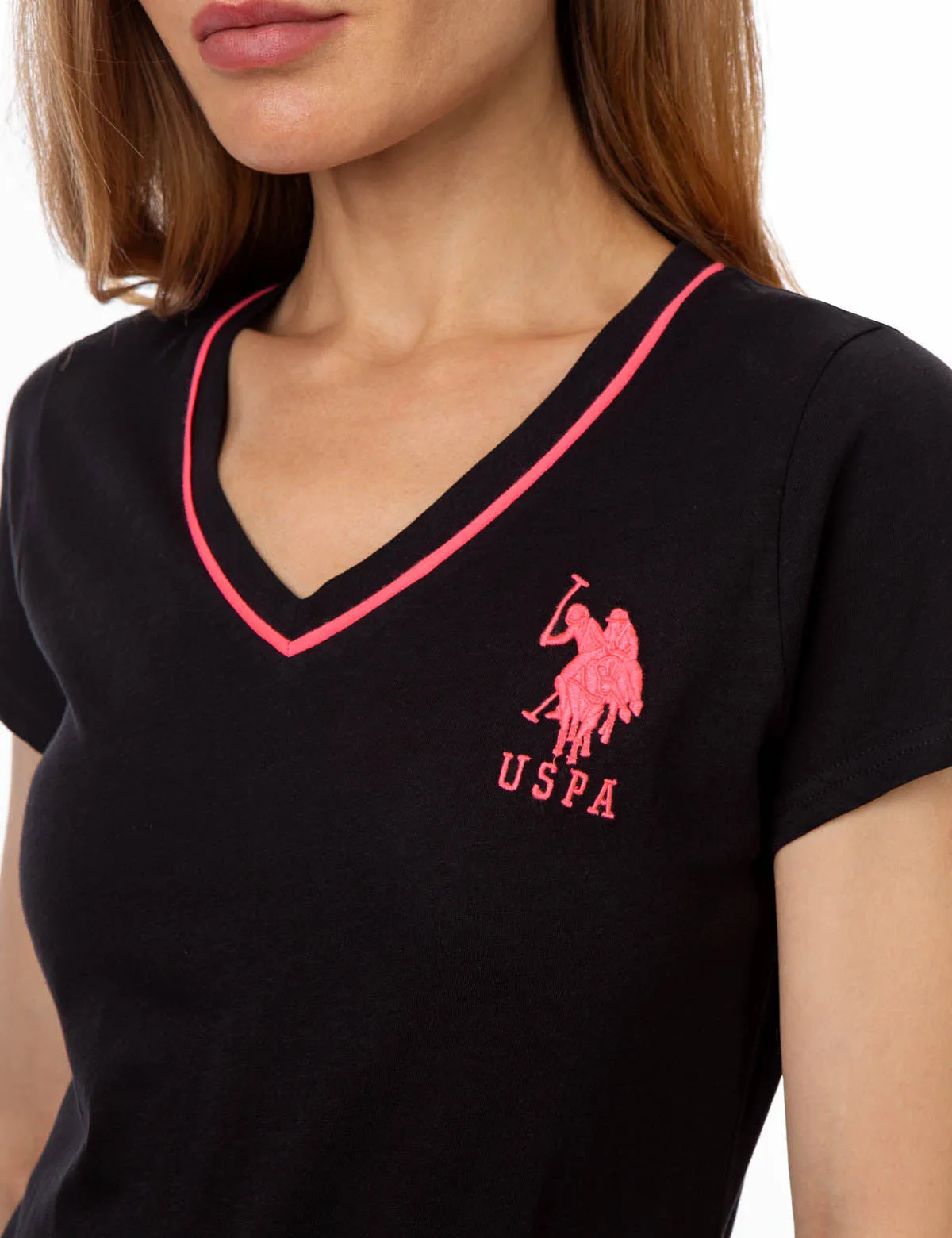 NEON V-NECK T-SHIRT sold by U.S. Polo Assn. product image thumbnail 3