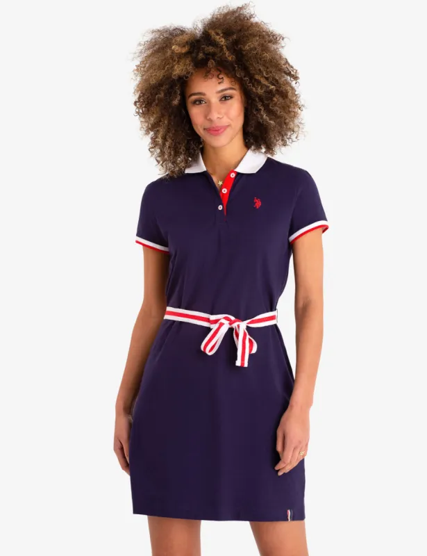 TIE FRONT POLO DRESS sold by U.S. Polo Assn.