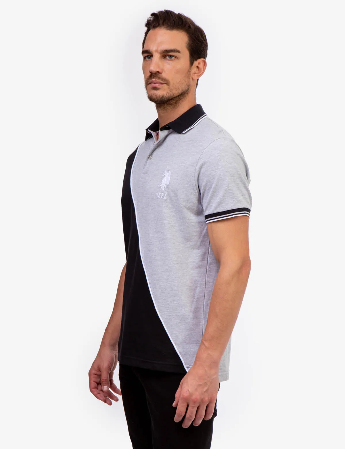 DIAGONAL COLORBLOCK PIQUE POLO SHIRT sold by U.S. Polo Assn. product image thumbnail 3