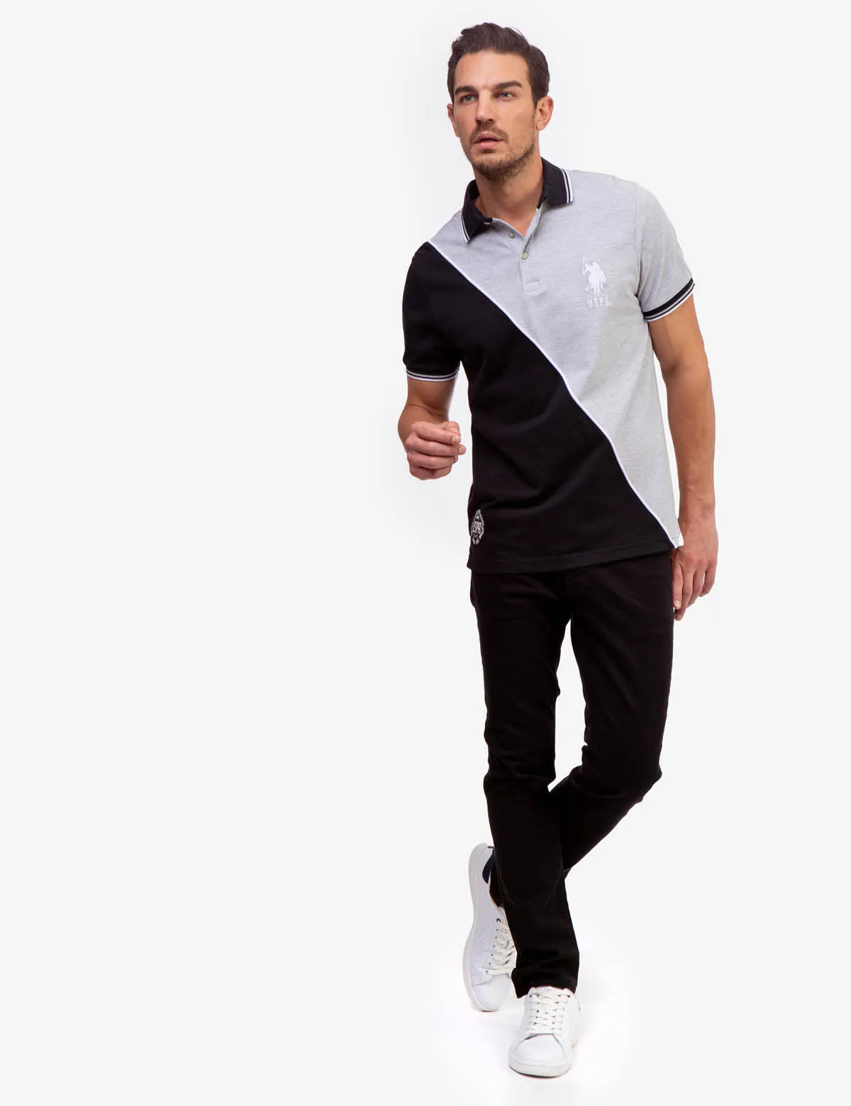 DIAGONAL COLORBLOCK PIQUE POLO SHIRT sold by U.S. Polo Assn. product image thumbnail 2