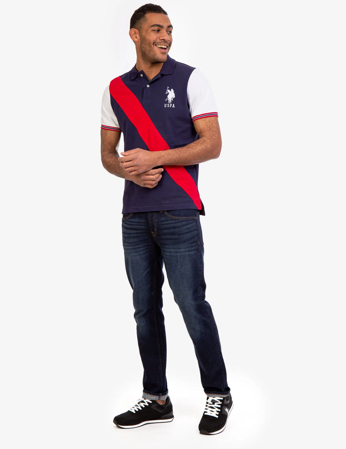 DIAGONAL COLORBLOCK POLO SHIRT sold by U.S. Polo Assn. product image thumbnail 2