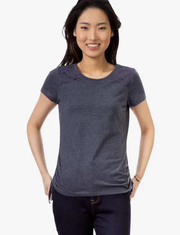 LACE SHOULDER SIDE TIE TOP sold by U.S. Polo Assn.