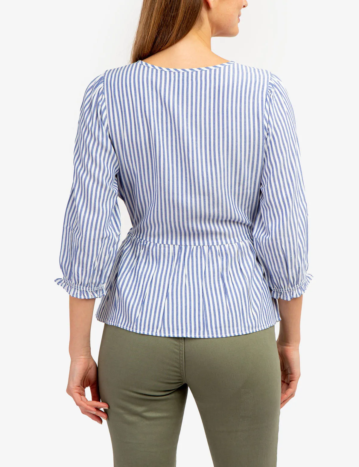 LONG SLEEVE STRIPED WRAP TOP sold by U.S. Polo Assn. product image thumbnail 3